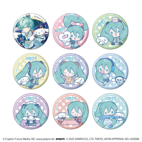 『初音ミク×シナモロール』ホログラム缶バッジ(57mm)01/コンプリートセット(全9種)(コラボイラスト)